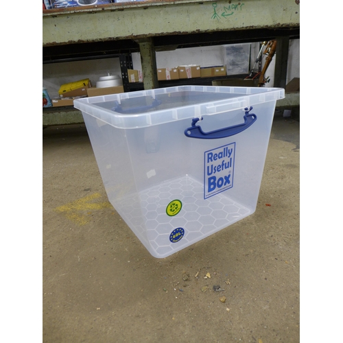 2378 - Two 60ltr really useful storage containers with lids