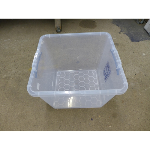 2378 - Two 60ltr really useful storage containers with lids