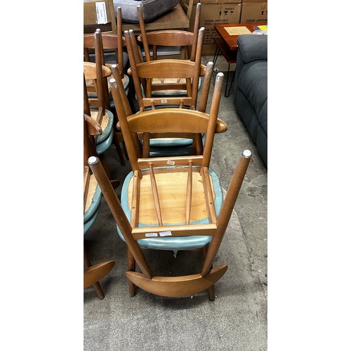 1476 - A set of six Hans J. Wegner style dining chairs