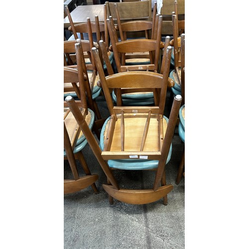 1478 - A set of six Hans J. Wegner style dining chairs