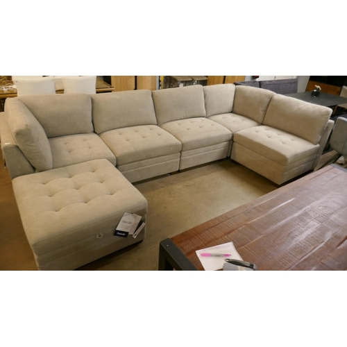 1335 - Tisdale 6 piece Sofa Beige Zipback, Original RRP £1249.99 + vat (4207-32) *This lot is subject to va... 