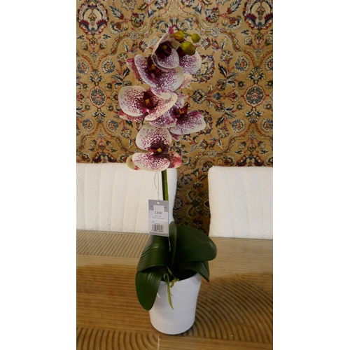 1338 - A single stem artificial Orchid, H 60cms (51237907)   *This lot is subject to vat