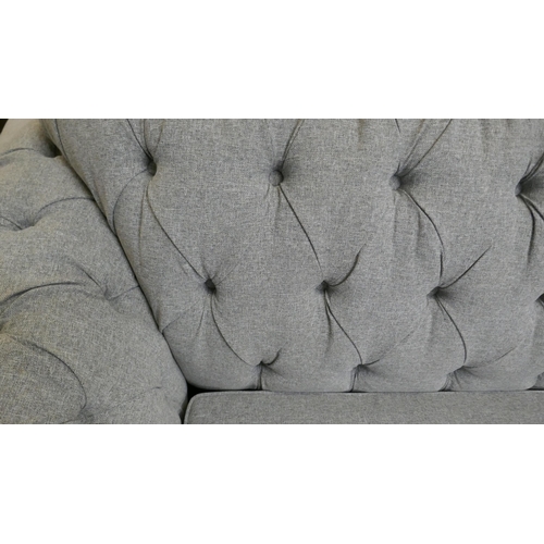 1379 - Bordeaux 4 seater Fabric Grey button Back 'Mushroom'   , Original RRP £874.99 + vat (4207-7) *This l... 