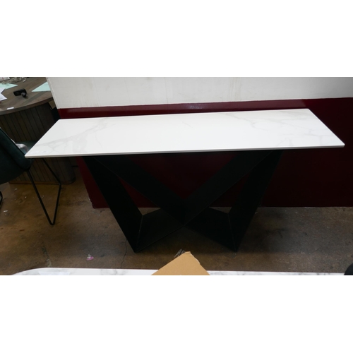 1387 - A Marvel black console table  *This lot is subject to VAT