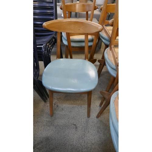 1481 - A set of nine Hans J. Wegner style dining chairs