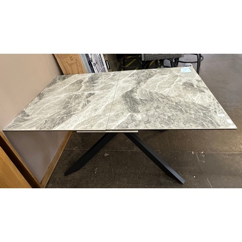 1424 - An Apollo grey marble effect dining table (damaged fixing)  *This lot is subject to VAT