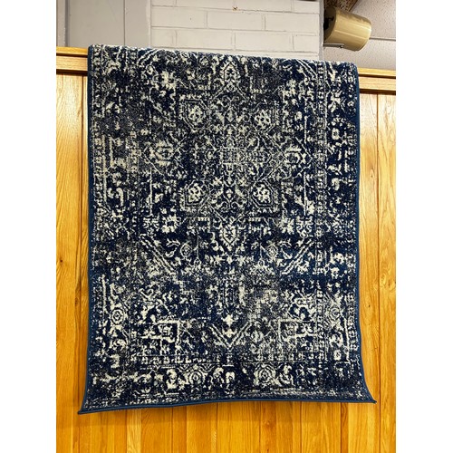 1373A - Blue ground full pile contemporary rug 150 x 80