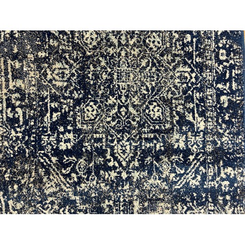 1373A - Blue ground full pile contemporary rug 150 x 80