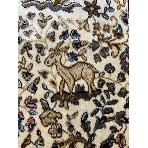 1446A - Ivory ground full pile cashmere rug tree of life design, 230 x 160