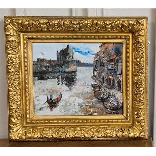 46 - Robert Davies (20th Century), Venetian landscape, oil on board, 36 x 44cms, framed