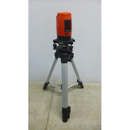 2066 - A steel force laser level with a tripod stand - with case