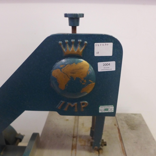 2004 - An IMP Speed pulley driven 240V band saw