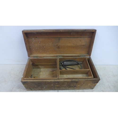 2036 - A red metal tool box with two drawers including sockets, screwdriver heads, wrenches, etc. 2 empty w... 