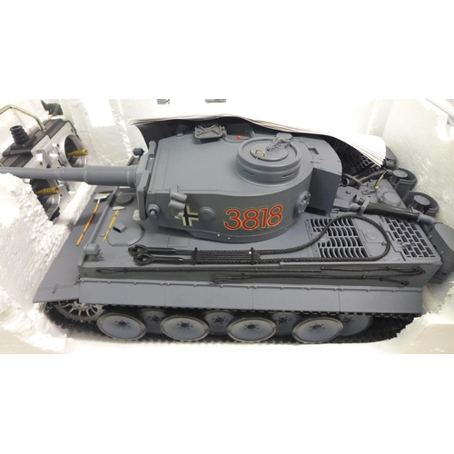 2078 - A German Tiger I, 1/16 scale radio controlled battle tank and a Flying Gadgets X-Cam remote controll... 