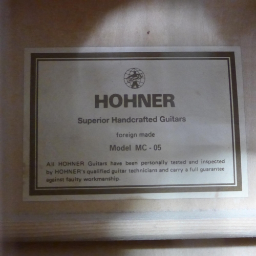 2089 - A Hohner MC-05 acoustic guitar and an A Line 6 Spider III 15 practice amp