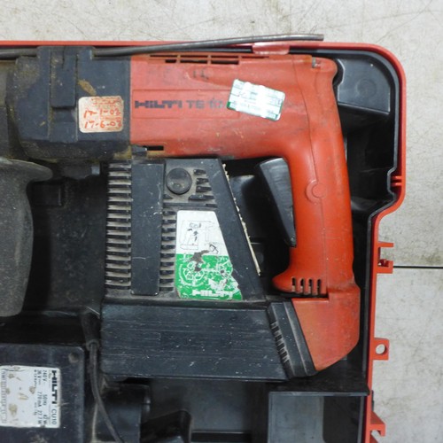 2076 - A Hilti TE 10A hammer drill with a Hilti CU10, 240V battery charger