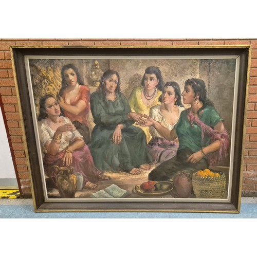 65 - Alidor Gevaert (Flemish 1911-1997), Les Femmes, oil on canvas, 131 x 177cms, framed