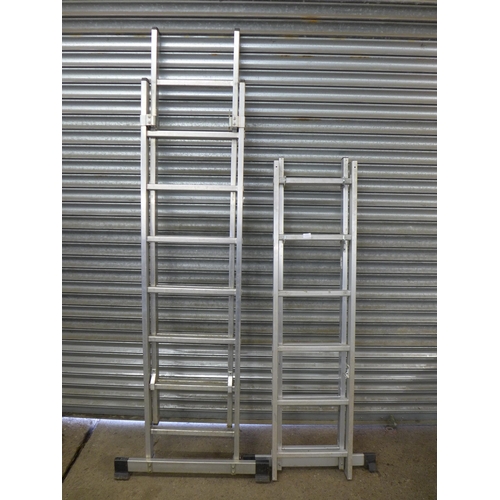 2192 - A Youngman 100 Pro-Deck aluminium combination ladder