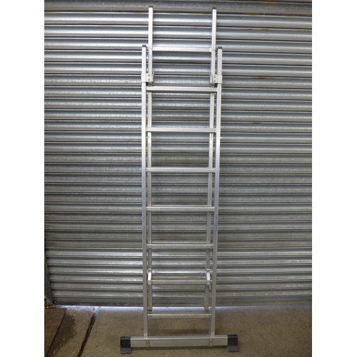 2192 - A Youngman 100 Pro-Deck aluminium combination ladder