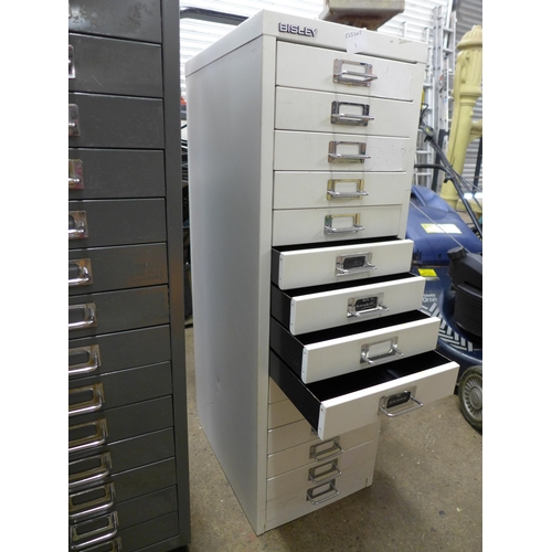 2254 - A Bisley 15 draw multidraw steel cabinet