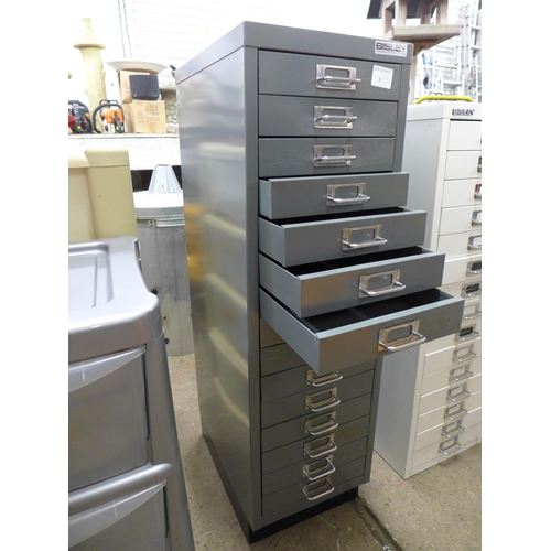 2255 - A Bisley 15 draw multidraw steel cabinet