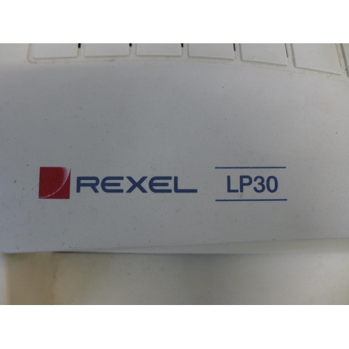 2298 - A Rexel LP30 laminator with a quantity of laminating pouches