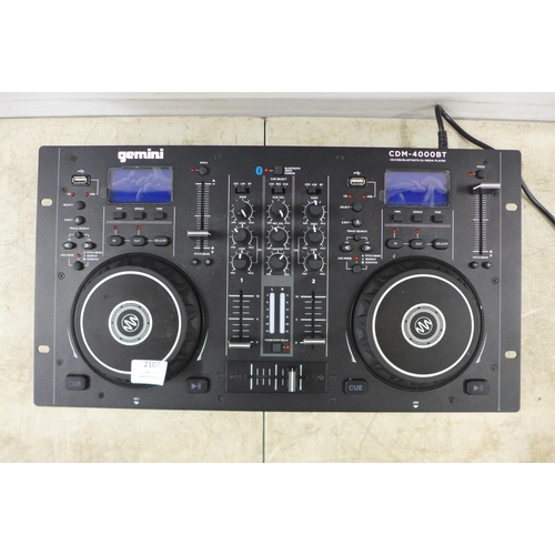 2107 - A Gemini CDM-4000 BT CD/USB/bluetooth DJ media player