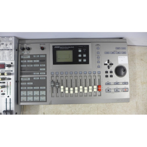 2116 - A Behringer Eurorack UB1204FX-Pro Mixer and a Zoom multitrack recording studio MRS-1044