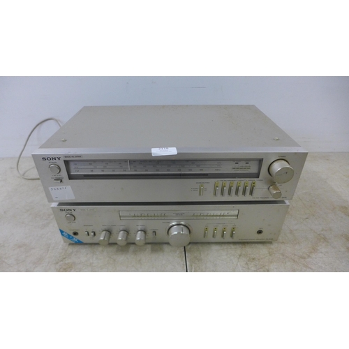 2119 - Two Sony stereo separates including an ST-242L FM/AM program tuner and a TA-343 integrated stereo am... 