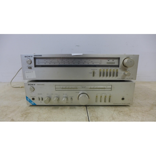 2119 - Two Sony stereo separates including an ST-242L FM/AM program tuner and a TA-343 integrated stereo am... 