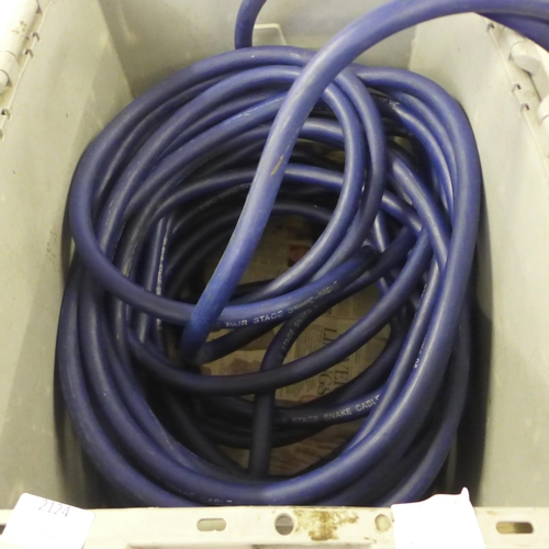 2124 - A Skytec Pro-stage Box20way and a length of approximately 25m of electrical snake cable