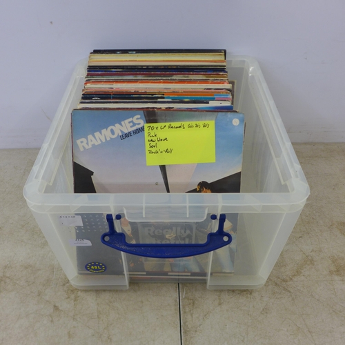 2126 - 70 LP records from 1960s, 1970s and 1980s including punk, new wave, soul and rock 'n' roll