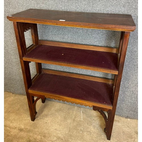 277 - A Victorian Gothic Revival mahogany open bookcase