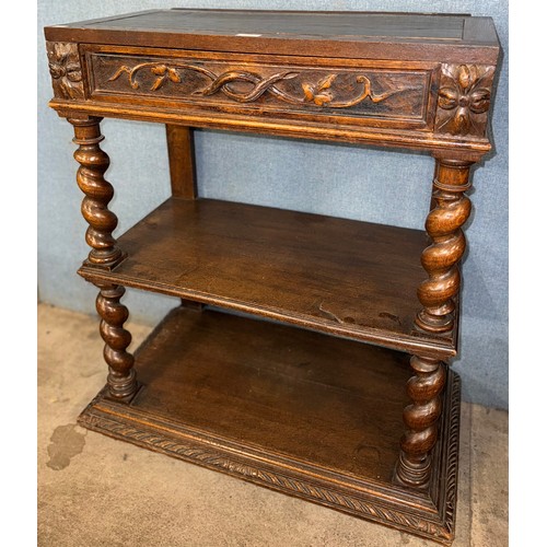 278 - A Victorian Jacobean Revival carved oak barleytwist buffet sideboard