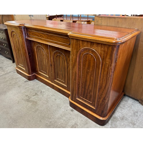 297 - A Victorian mahogany breakfront sideboard