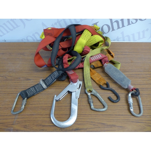 2304 - A box of assorted safety and climbing items