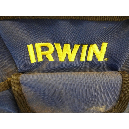 2311 - A metal 3 drawer tool cabinet and an Irwin tool bag