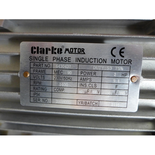 2337 - A Clarke Motor 2-4-1, 1PH, 230V induction motor (8213) - sold as scrap - * This lot is subject to VA... 