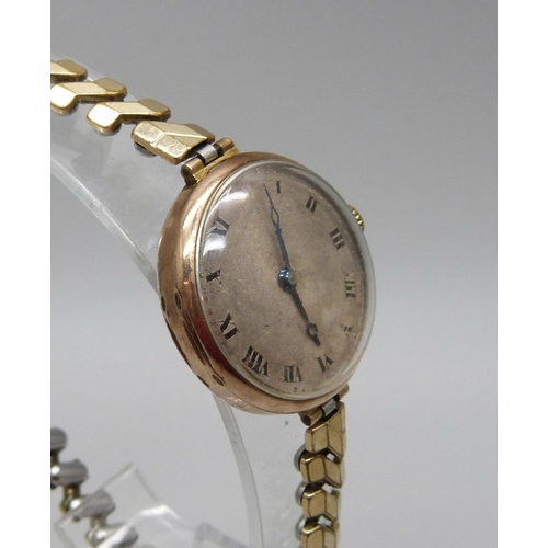 1040 - A lady's 9ct gold cased Rolex wristwatch, the movement and inner case stamped Rolex, London import m... 