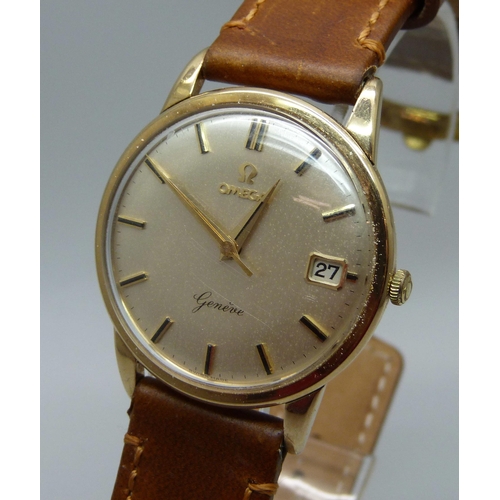 1044 - A 9ct gold cased Omega Geneve wristwatch