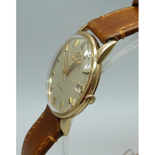 1044 - A 9ct gold cased Omega Geneve wristwatch