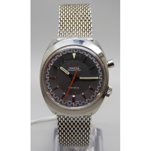 1045 - An Omega Chronostop wristwatch, grey racing dial