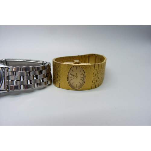 1052 - Three wristwatches; Garrard marked P. Buhre, the case back bears inscription dated 1954,  Levrette a... 