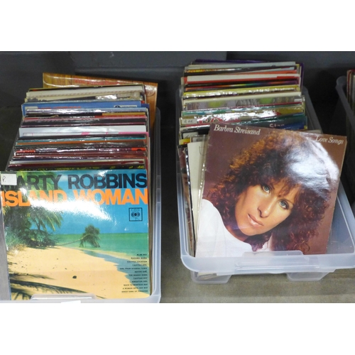 1123 - Three boxes of easy listening LP records **PLEASE NOTE THIS LOT IS NOT ELIGIBLE FOR IN-HOUSE POSTING... 