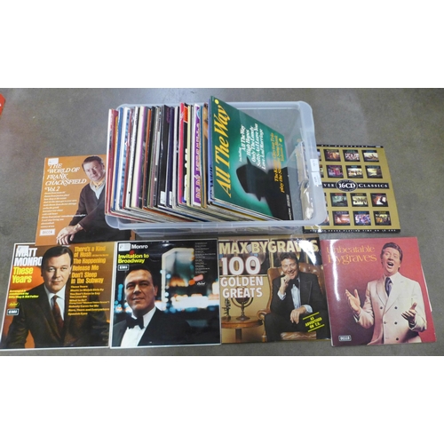 1123 - Three boxes of easy listening LP records **PLEASE NOTE THIS LOT IS NOT ELIGIBLE FOR IN-HOUSE POSTING... 