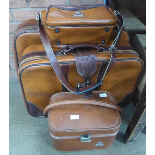 1131 - An Antler set of cases; two suitcases, a vanity case and a shoulder bag **PLEASE NOTE THIS LOT IS NO... 