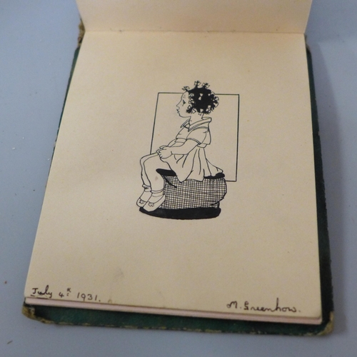 611 - A 1920's keepsake book with drawings and poems