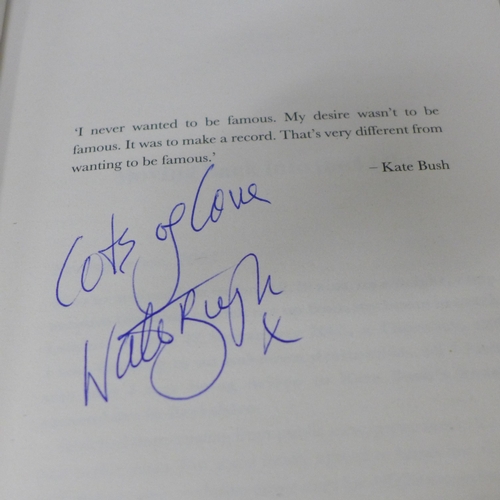 616 - A Kate Bush biography, Running Up That Hill by Tom Doyle, signed inside by Kate Bush, no COA