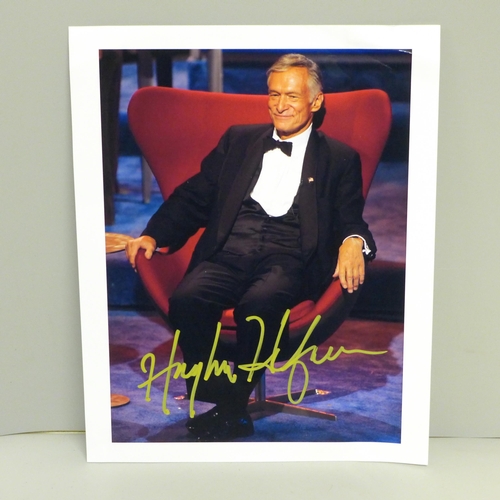 617 - A Hugh Hefner (Playboy) autographed photograph, with COA