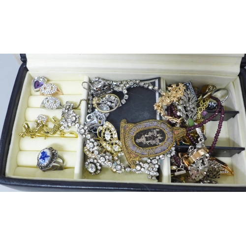 627 - Two boxes of costume jewellery